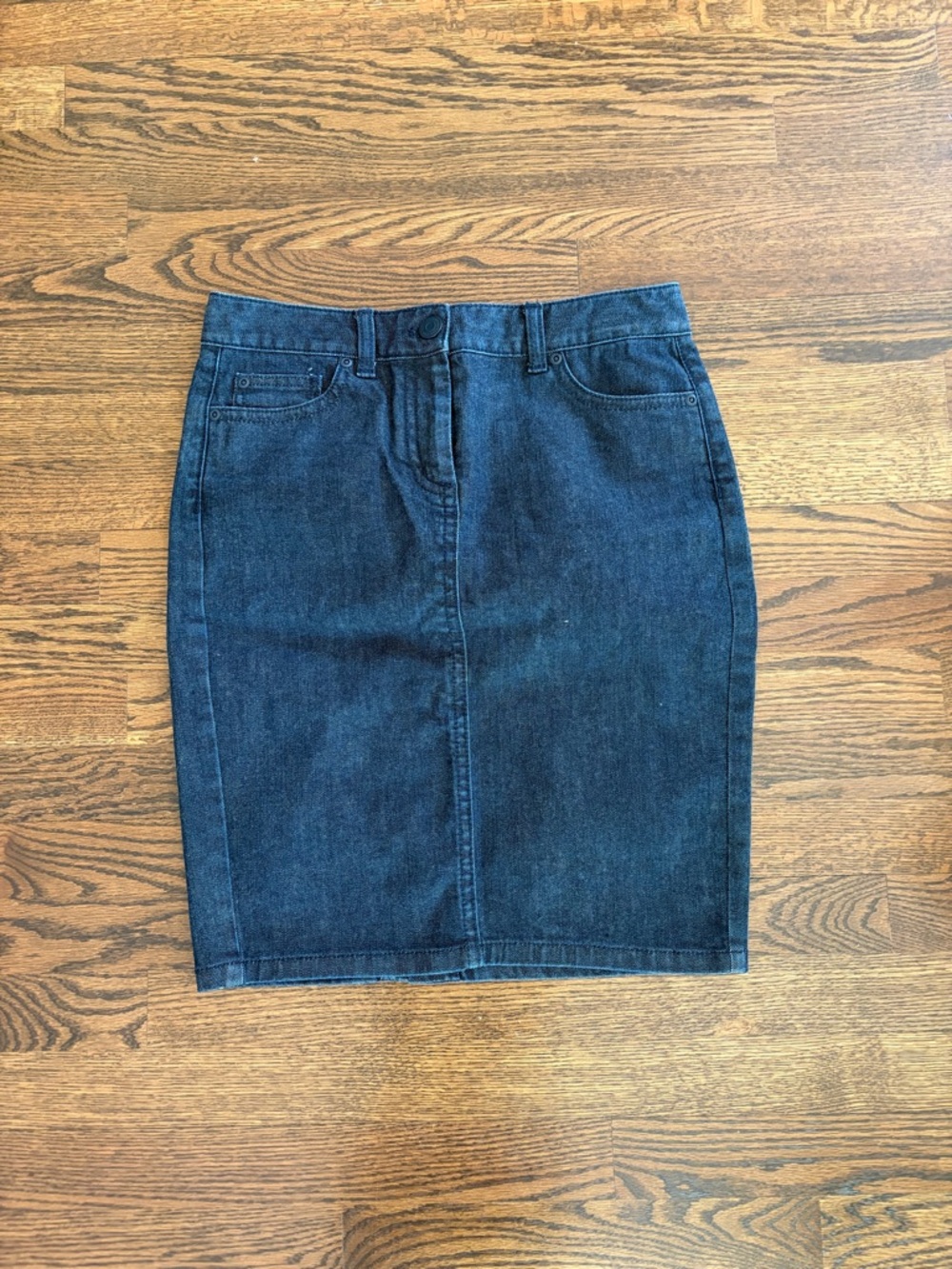 Ann Taylor Dark Blue Denim Pencil Skirt